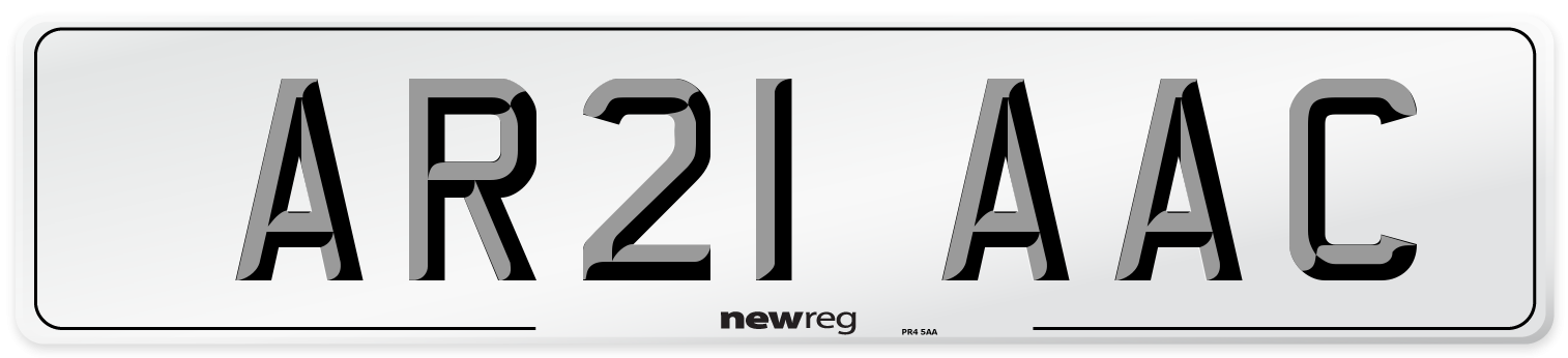 AR21 AAC Number Plate from New Reg